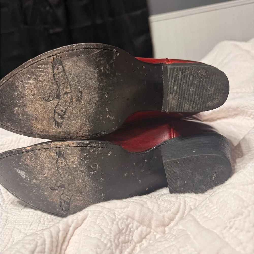 Freebird Red Heeled Boots - Picture 3 of 3